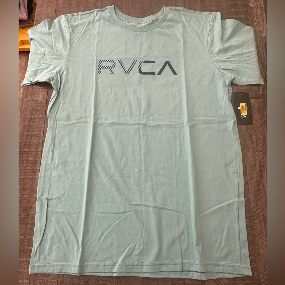 Baby Blue RVCA Short Sleeved Tee